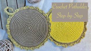 How to Crochet Potholder | Easy Potholder Tutorial | Step by Step crochet Potholder