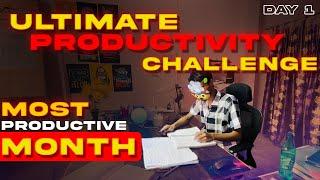 LET'S START THIS CHALLENGE  | DAY 1 STUDY VLOG | THE MOST PRODUCTIVE MONTH #neetaspirant