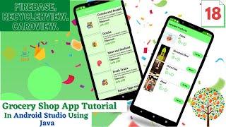 Cardview in Android Studio | CardView UI Design | Grocery Shopping App In Android Studio | Java