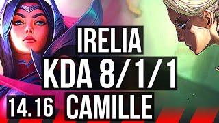 IRELIA vs CAMILLE (TOP) | 8/1/1 | NA Grandmaster | 14.16