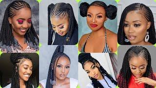 Easy and Tasteful Protective Hairstyles for Natural Hair | Knotless Goddess Summer Braids ️