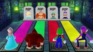 Mario Party 10 Wii U - Rosalina Vs Donkey Kong Vs Luigi Vs Waluigi (Master Difficulty)