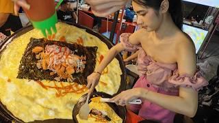 Beautiful Smile! Brightening Customers’ Day with an Amazing Omelette Rice | Laos Omelette Lady