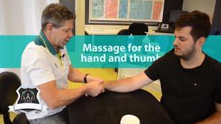 Massage techniques for the hand and thumb