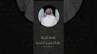عندما كان زكريا عليه السلام في المحراب