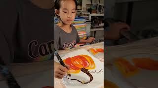 My student Yooran  Tati Kids Art Studio  #art #artist #painting #drawing