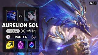 Aurelion Sol vs Hwei Mid - KR Master - Patch 14.19 Season 14