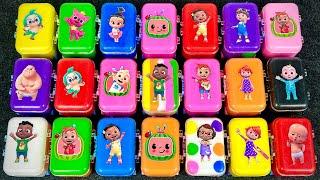 Mini Suitcases Slime: Looking For Pinkfong Cocomelon with CLAY Coloring! Satisfying ASMR Videos