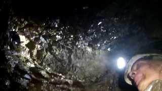 A huge cavity of fluorite crystals - Greenlaws Mine, Weardale