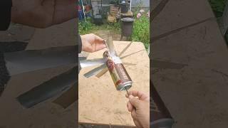 Самоделка из двух алюминиевых банок красивый флюгер отпугиватель кротов и птиц #diy #самоделка