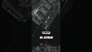 Airport vehicle became wedged under a JetBlue aircraft / ATC Recording #aviation
