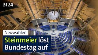 Neuwahlen: Steinmeier löst Bundestag auf | BR24