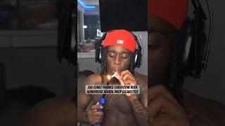 Kai Cenat Smoking Honeyrose Herbal Prop Cigarettes To Prank Twitch Chatroom #herbal #gamer #reel