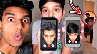 CALLING OUR EVIL TWINS ON FACETIME AT 3AM!! *EVIL TWINS BROKE INTO OUR HOUSE*