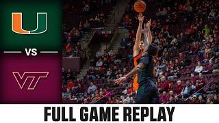 Miami vs. Virginia Tech Full Game Replay | 2024-25 ACC Men's Basketball