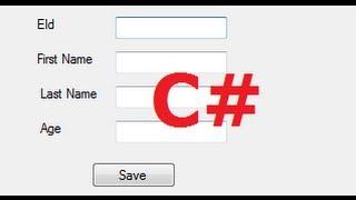 C# Tutorial 6:  Insert/Save data to database