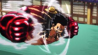 One Piece | Episode 1001, Gear 4th “Boundman” Luffy rooftop Animation 