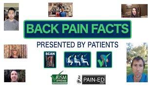 10 Facts every person should know about back pain. Presented by patients