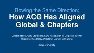 Rowing the Same Direction: How ACG Has Aligned Global & Chapters