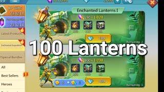 Lords Mobile ~ New Event Enchanted Expedition Opening 100 Lanterns