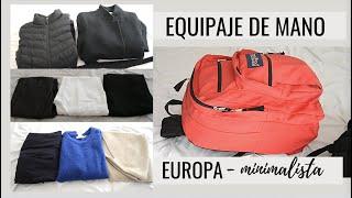 Equipaje de MANO para EUROPA en invierno. CARRY ON | Viaja minimalista.