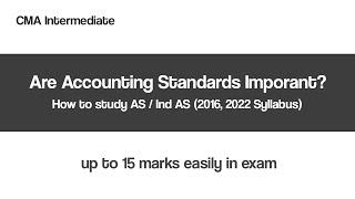 Accounting Standards Important? - How to prepare for CMA Intermediate - Upto 15 Marks in Exam Tamil