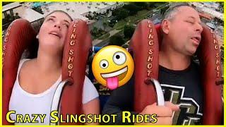 Compilation Of Slingshot Rides - People Screaming and Passing Out  #Viral #Memes #Fun