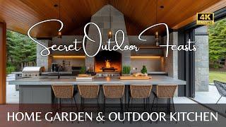 Modern Luxury Homes: Cozy Secret Garden Courtyards & Elegance Outdoor Kitchens