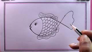 How To Draw A Easy Fish Easy Step By Step/Easy Fish Drawing