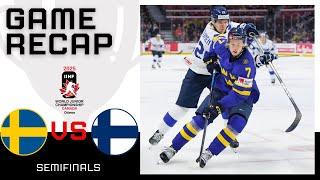 SWEDEN vs FINLAND SEMIFINALS HIGHLIGHTS | 2025 IIHF World Junior Champ