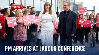 Sir Keir Starmer arrives at Labour Party conference as freebies row persists