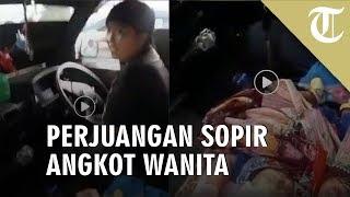 Viral Video Perjuangan Seorang Sopir Angkot Wanita Bekerja Sambil Bawa Bayinya