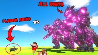 UNDEFEATED SERIES | PLASMA RHINO vs ALL UNITS in Animal Revolt Battle Simulator with SHINCHAN CHOP