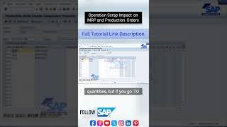 How Operation Scrap on #MRP - Factors Influence the MRP Run | SAP Courses For Beginners | #SAP PP