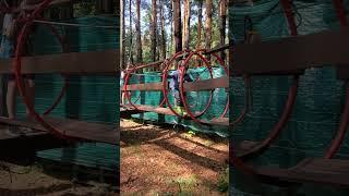 Michael on a ropes course 