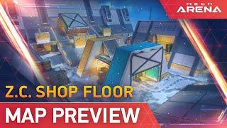 Map Preview: Z.C. Shop Floor | New Deathmatch 5v5 Map Trailer | Mech Arena