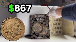 Монеты США Buffalo Nickel (1913-1938) собрана в коллекции