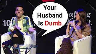 Karan Johar Calls Neha Dhupia Husband Angad Bedi Dumb