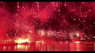 Torcida Split football team's 70th birthday celebration filled the sky with fireworks