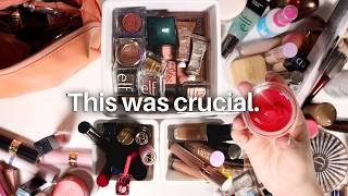 DECLUTTER and Organize my makeup with me 2024