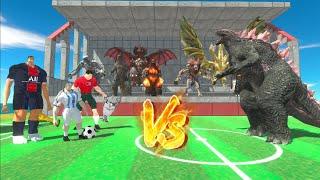 Ronaldo x Messi vs Godzilla 2024 - Epic Mission to Save Mbappe - Animal Revolt Battle Sinulator