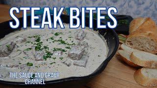 Steak Bites in a Bistro-Style Sauce | Pan Seared Beef in a Flavorful Creamy Pan Sauce | Easy Recipe