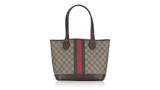 Gucci GG Ophidia Web Small Tote New Acero