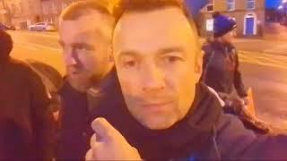 "THAT BEANPOLE" - DEREK BLIGHE v RYAN TUBRIDY - FERMOY ANTI-REFUGEE PROTESTS - IRELAND RTE