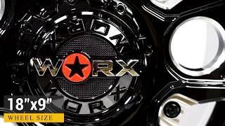 WORX REBEL 809: GLOSS BLACK WITH MILLED ACCENTS, 18x9