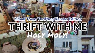 Holy Moly! Great Deals! Thrift With Me! Small Town Thrifting-Kansas Edition! Christmas Decor + Haul