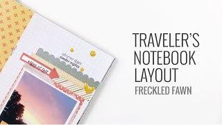 Traveler's Notebook Layout | Freckled Fawn Kit October 2018