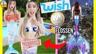 Schlimmsten WISH MEERJUNGFRAU FLOSSE für POOL kaufen & testen mit BFF (Challenge geht SCHIEF)