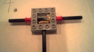 How to make one Lego motor turn two wheels