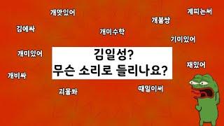 무슨 소리로 들리나요? 김일성,김비서,김에싸,개비싸,개불쌍,개미수학...등등